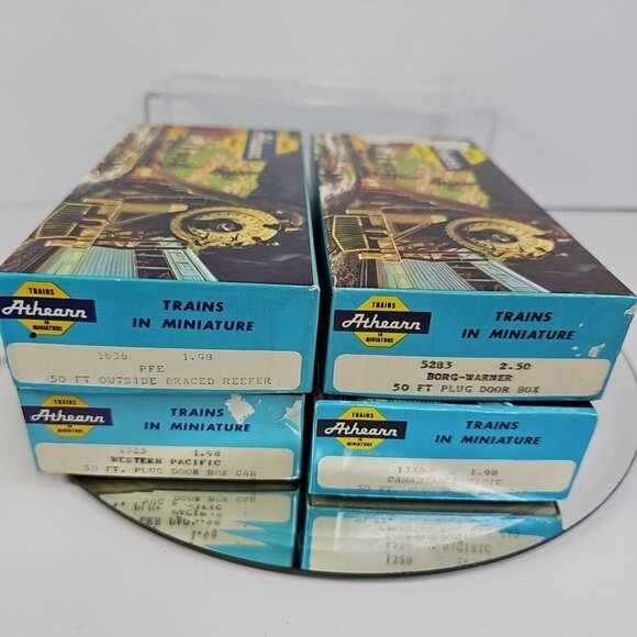 HO Athearn Ready To Run Train Box Cars 50ft Railroad Vintage Set Of 4 - Picture 15 of 15